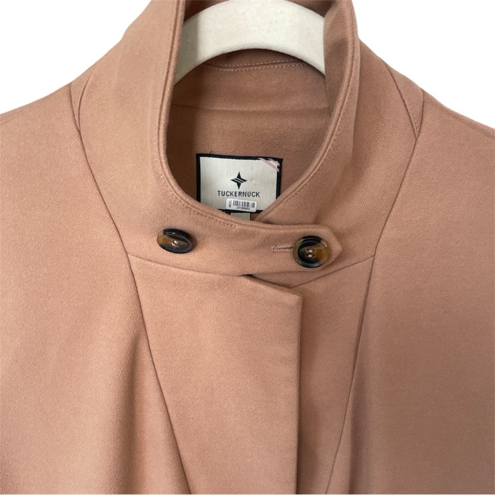 Tuckernuck Emerson Elbow Patch Caramel Brown Mini Dress Coat EUC Size Large - Picture 5 of 7